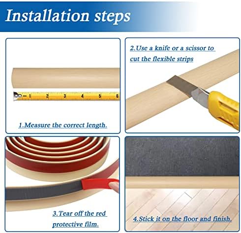 FONUNO Carpet Transition Strip Self Adhesive Floor Transition Strip - Image 5