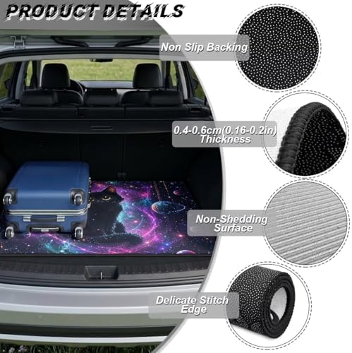ELEQIN Car Trunk Mat Galaxy Black Cat Cargo Liner - Image 6