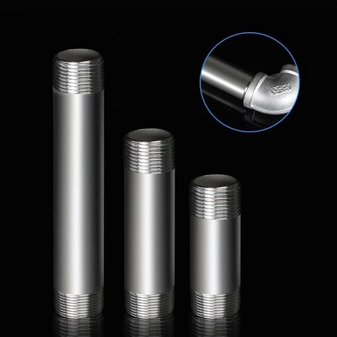 Stainless Steel Nipple Pipe Fitting 1/4" NPT X 1/4" NPT Male Thread Cast Pipe - Image 4