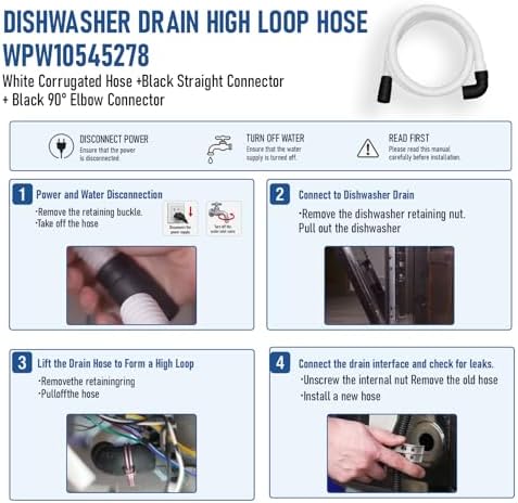 WPW10545278 Dishwasher Drain Hose - Image 4