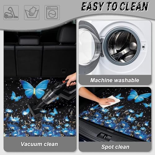 Blue Cute Butterfly Pet Friendly Trunk Mat 29"x39" - Image 5