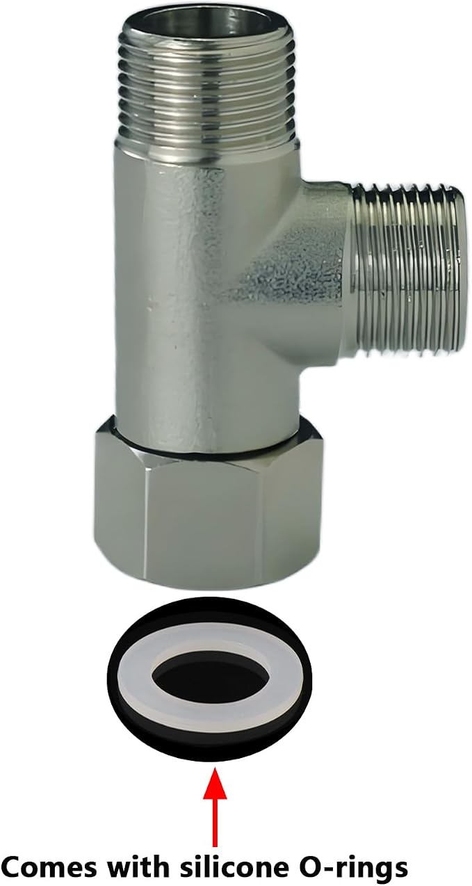 Brass 3/8" or 9/16" T-Type 3-Way Tee Splitter | 3-way pipe adapter - Image 6