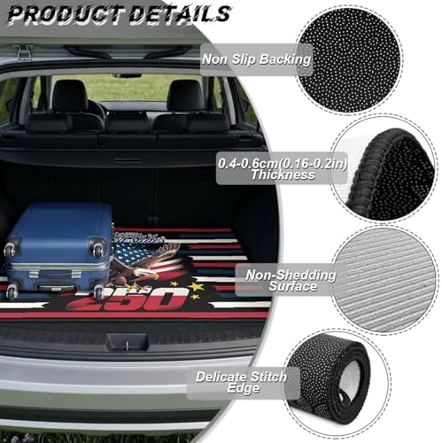 ELEQIN Trunk Mats for SUV Sedan Truck 250th Anniversary Car Cargo Liner Non - Image 6