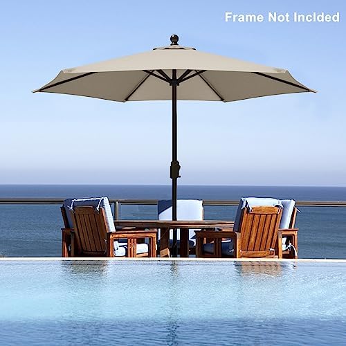 EliteShade USA 7.5FT Replacement Covers 6 Ribs Market Patio Umbrella Canopy - Image 2