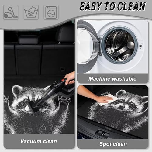 Small Raccoon Dog Car Trunk Mat 29"x39" - Image 5