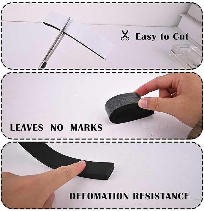 Closed Cell Foam Tape 1 inch Wide x 1/4 inch Thick, Single Sided Foam Strip - Image 6