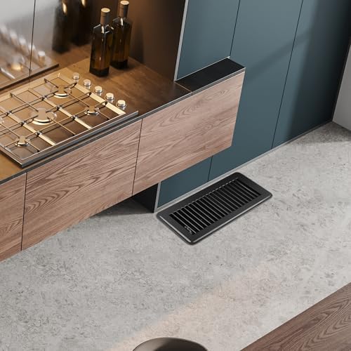 4 x 10 Floor Register, 3 Pack Black Steel Floor Vent Covers - Image 5