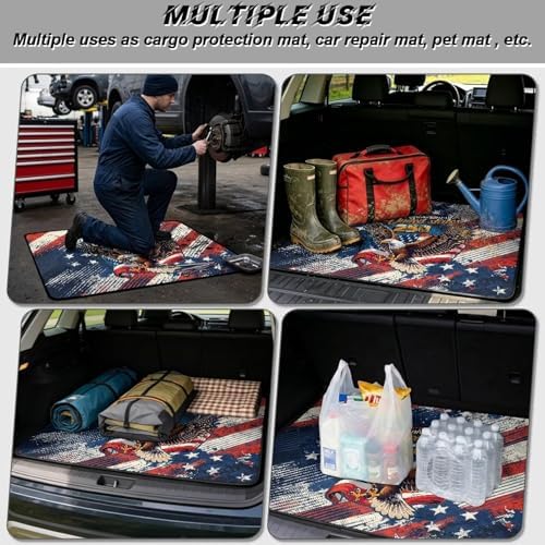 ELEQIN 250th 4th of July Car Cargo Liner Non Slip Backing Cargo Mat Rear Trunk - Image 3
