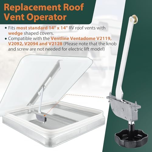 2 Pack RV Roof Vent Operator Assembly - Image 3