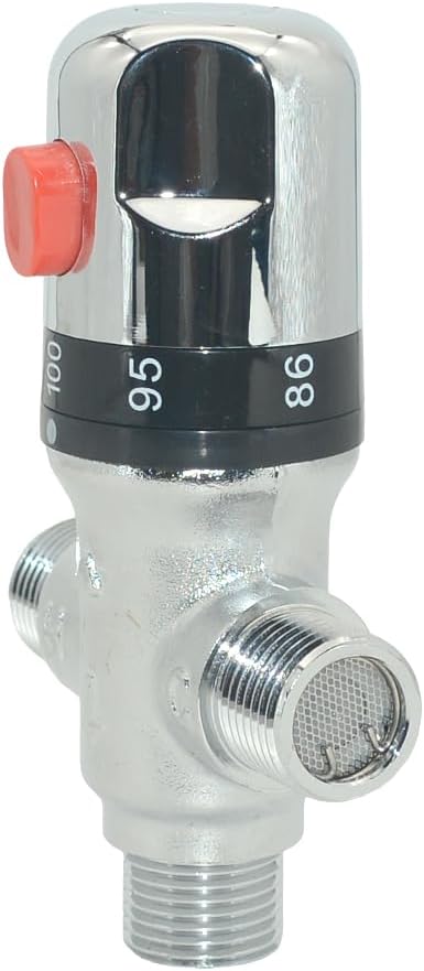 Thermostatic Mixing Valve, Solid Brass- Golden Thermostatic Shower Valve - Image 6