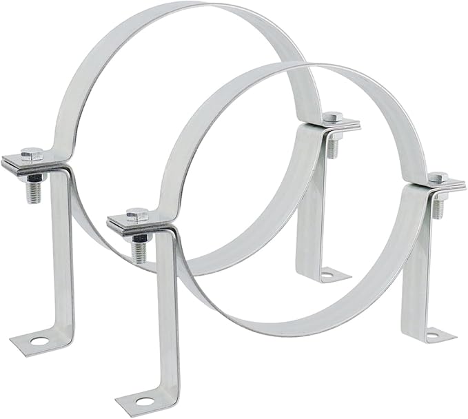 Dnyta 2 Pcs 8 Inch Vent Wall Strap, Gas Vent Pipe Strap, Chimney Pipe Support by Dnyta