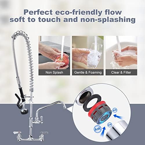 Commercial Kitchen Faucet Wall Mount - Image 4
