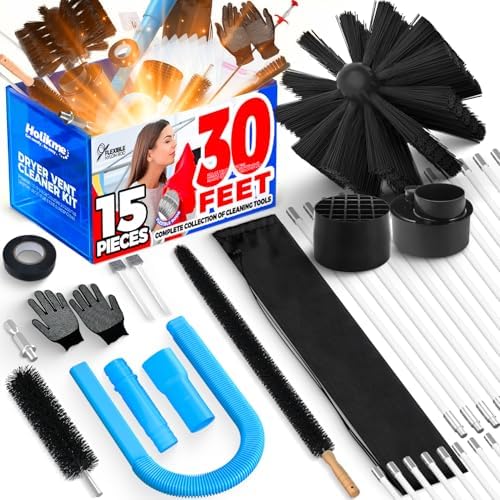 Holikme 30FT Dryer Vent Cleaner Kit 15Pcs by Holikme