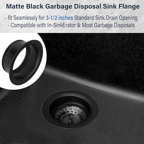 Matte Black Garbage Disposal Sink Flange - Image 2