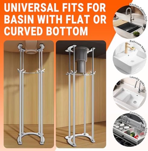 Undermount Sink Brackets, Stainless Sink Support, 18.1"-31.1" Adjustable Under - Image 7