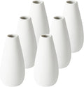 YANLING 6 Pcs White Ceramic Vases by YANLING