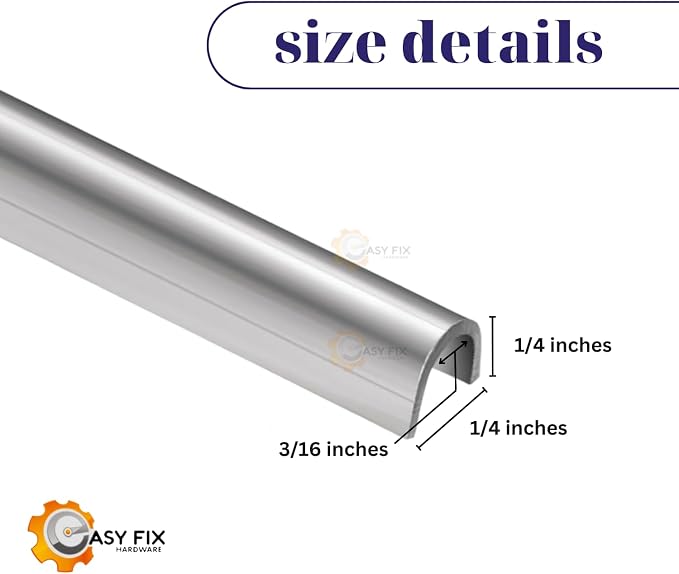 Sliding Door Track Repair Cover 8 FT, Stainless Steel Snap-On Cap - Image 2