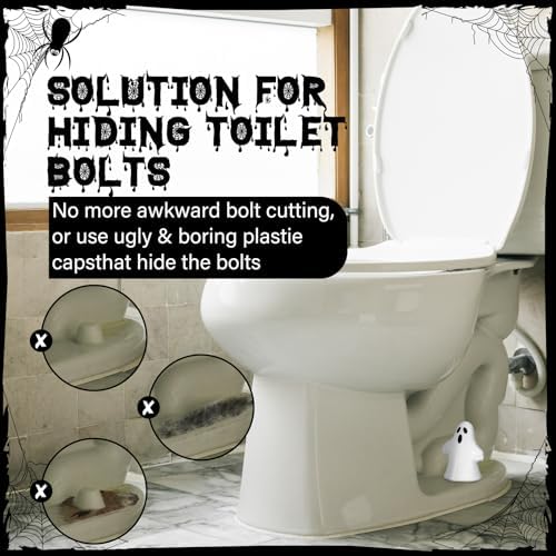 Wonderjune 2 Pack Toilet Bolt Covers Ceramic Bathroom - Image 5