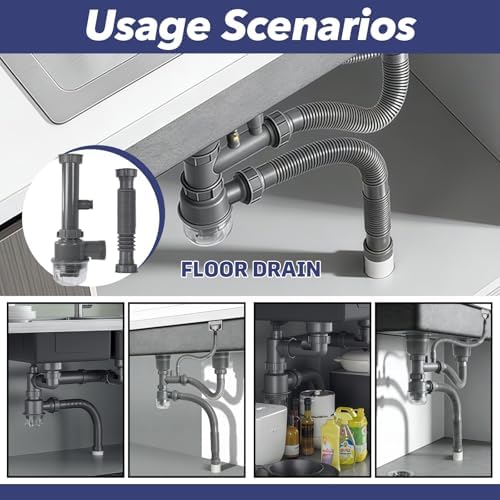 1-1/4" & 1-1/2" PVC Bottle Trap Plumbing Kit - Image 7