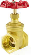 WiseWater Brass Gate Valve, 1 1/4" BSPP Rotating Sluice Valve Two-way Flow by WiseWater