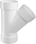 LESSO 4" PVC Y Pipe Fitting, Deep Wye DWV | 4 Inch PVC DWV Fitting, High Flow by LESSO