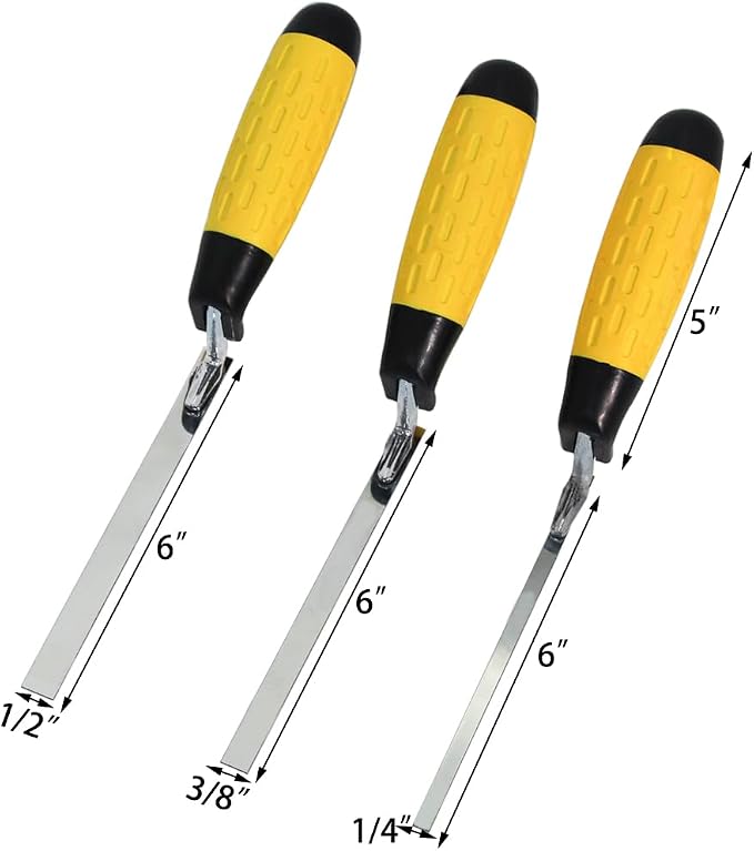 Concrete Masonry Mortar Repair Tools Set 6" Stainless Steel Tuck Pointers - Image 2