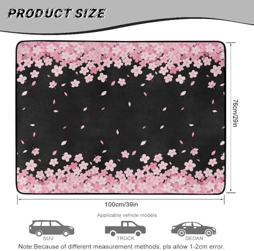 Black Cherry Blossom Heavy Duty Trunk Mat 29"x39" - Image 7