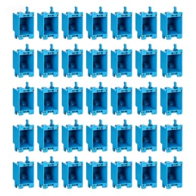 42 Pack 1-Gang Old Work Retrofit Electrical Box, 14 Cu. in. PVC Junction Box by Unknown
