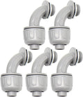 MAKERELE 5-Pack 1/2 Inch 90° PVC Liquid Tight Elbow Connectors by MAKERELE