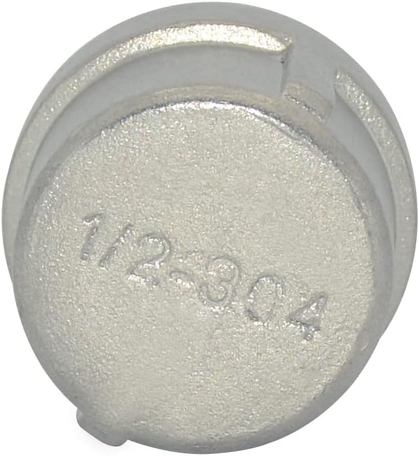 1/2" 0.5" Cap, NPT Female Threaded Cast Pipe Fitting, Stainless Steel 304 - Image 5