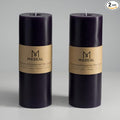 MOZEAL 3" x 8" Hand-Poured Unscented Large Candle, Smokeless Rustic Pillar by MOZEAL