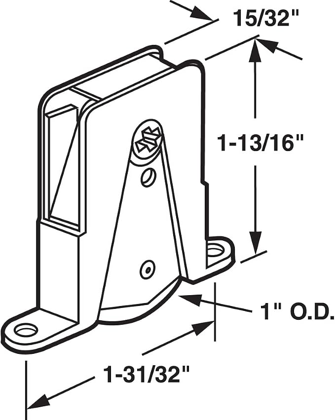 Prime-Line B 684 White Plastic, Sliding Screen Door Roller, - Image 2
