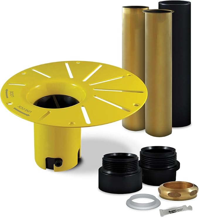 Installation Kit for Freestanding Tubs | Black ABS & Brass Pipes | Fits 1-1/2” by Drop-InDrain