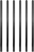 6 Pack 1/2" × 30" Pre-Cut Black Metal Pipe, Industrial Steel Fits Standard Half by GeilSpace