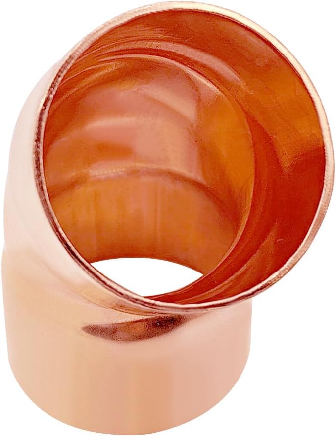 1 Pack 2" C x C Copper 45 Degree Elbow, Sweat Solder Pipe Fitting | Premium - Image 4