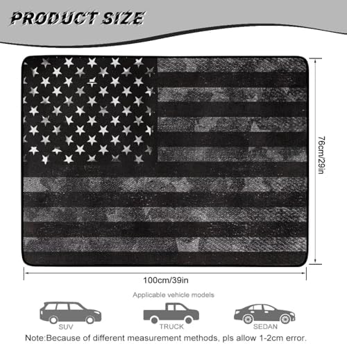 Black American Flag Universal Cargo Liner 29"x39" - Image 7