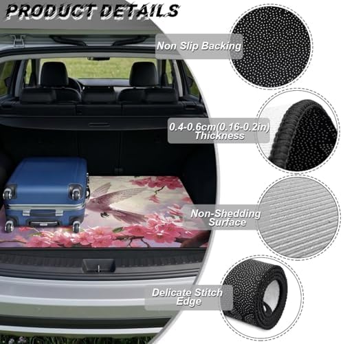 Hummingbird Cherry Print Work Trunk Mat Heavy Duty Foldable Cargo Liner - Image 6