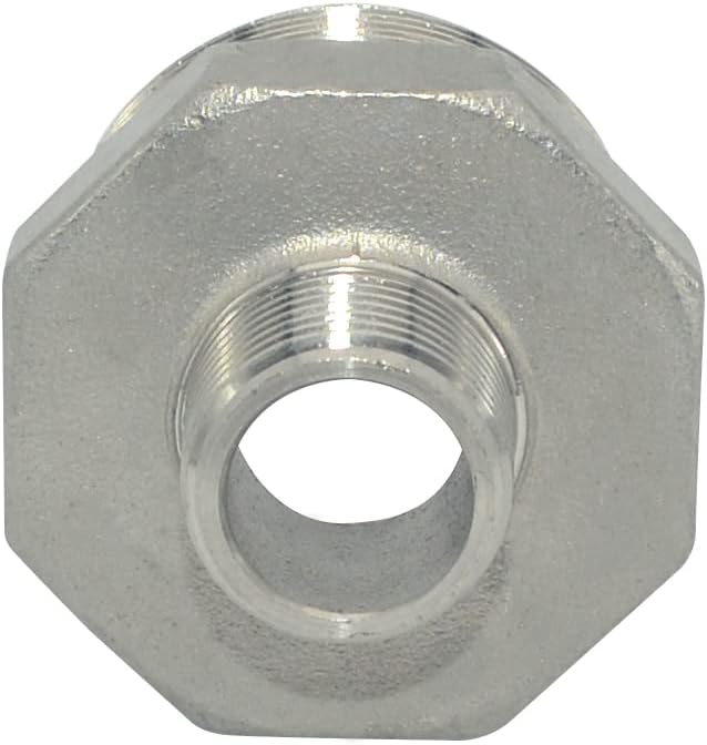 1-1/4" x 1/2" Male Threaded Reducing Nipple Fitting/Adapter, Stainless Steel - Image 5