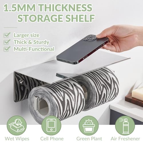 APLusee Double Toilet Paper Holder - Image 4