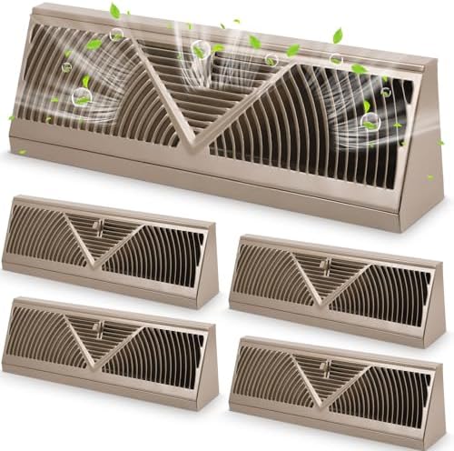 4 Pcs Baseboard Register Vent 18 Inch Duct Opening Size Vent Cover by Yaocom