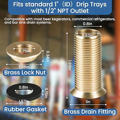 Brass Drip Tray Drain Assembly - Image 2
