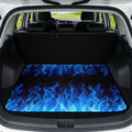Blue Fire Print Work Trunk Mat Heavy Duty Foldable Cargo Liner by Darisoco