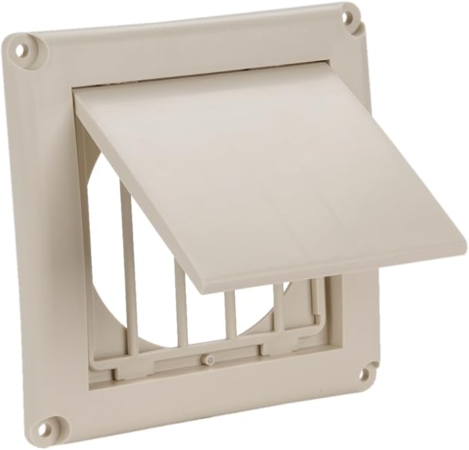 EverSafe 4" Dryer Vent Cover for Exterior Wall Vent Hood Outlet, Auto Airflow by Unknown