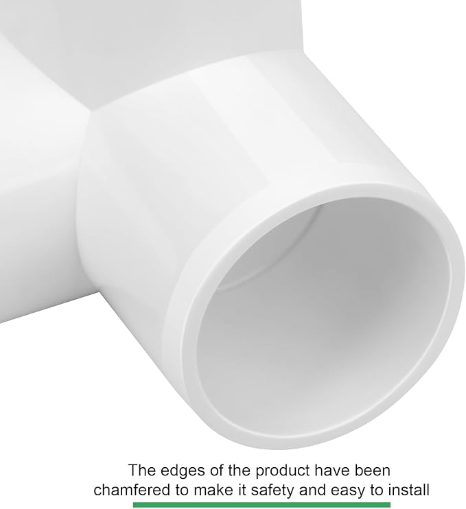 2Pack 1-1/2" Tee PVC Pipe Fitting 5 Way Elbow Connector Furniture Grade SCH40 - Image 5
