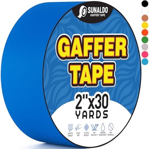 Gaffers Tape Heavy Duty, Easy Rip, No Residue | Blue by Unknown