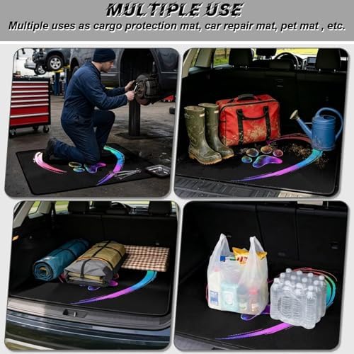 Colorful Heart Dog Paw Grocery Trunk Mat 29"x39" - Image 3