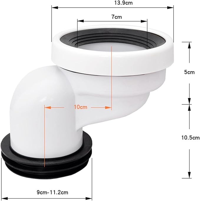 Milageto Full Flush Offset Toilet Flange, Change Place Connector, Easy Install - Image 2