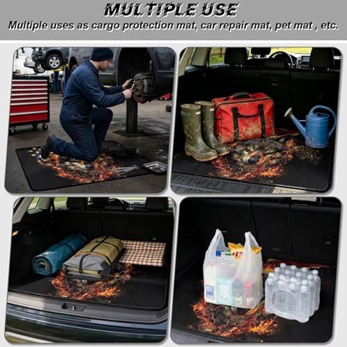 Fire Wolf Flag Universal Moving Trunk Mat 29"x39" – Heavy Duty Waterproof Cargo - Image 3