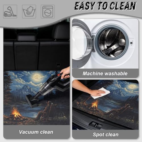 Classic Night Camping Waterproof Car Trunk Mat 29"x39" - Image 5