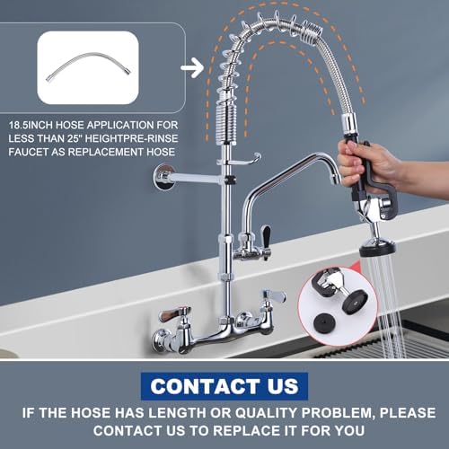 Commercial Kitchen Faucet Wall Mount - Image 2